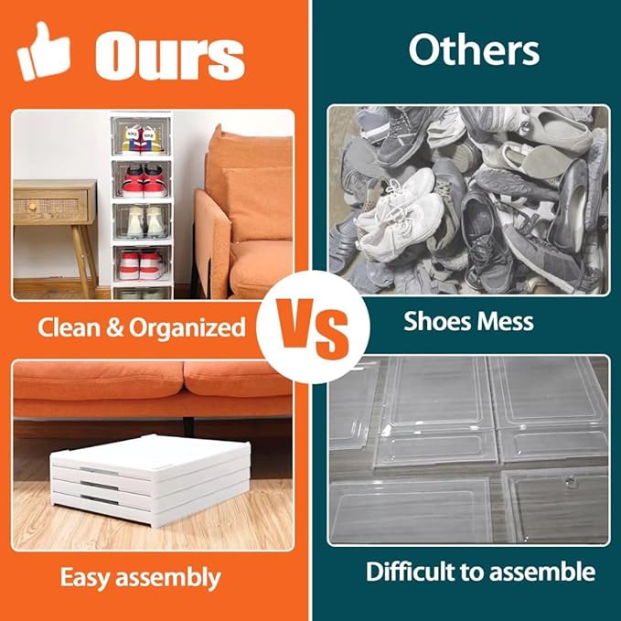 Foldable Shoe Organizer Storage Cabinet