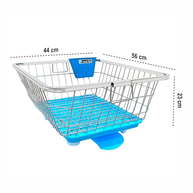 Stainless Steel Dish Drainer Rack with Tray